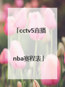 cctv5直播nba赛程表